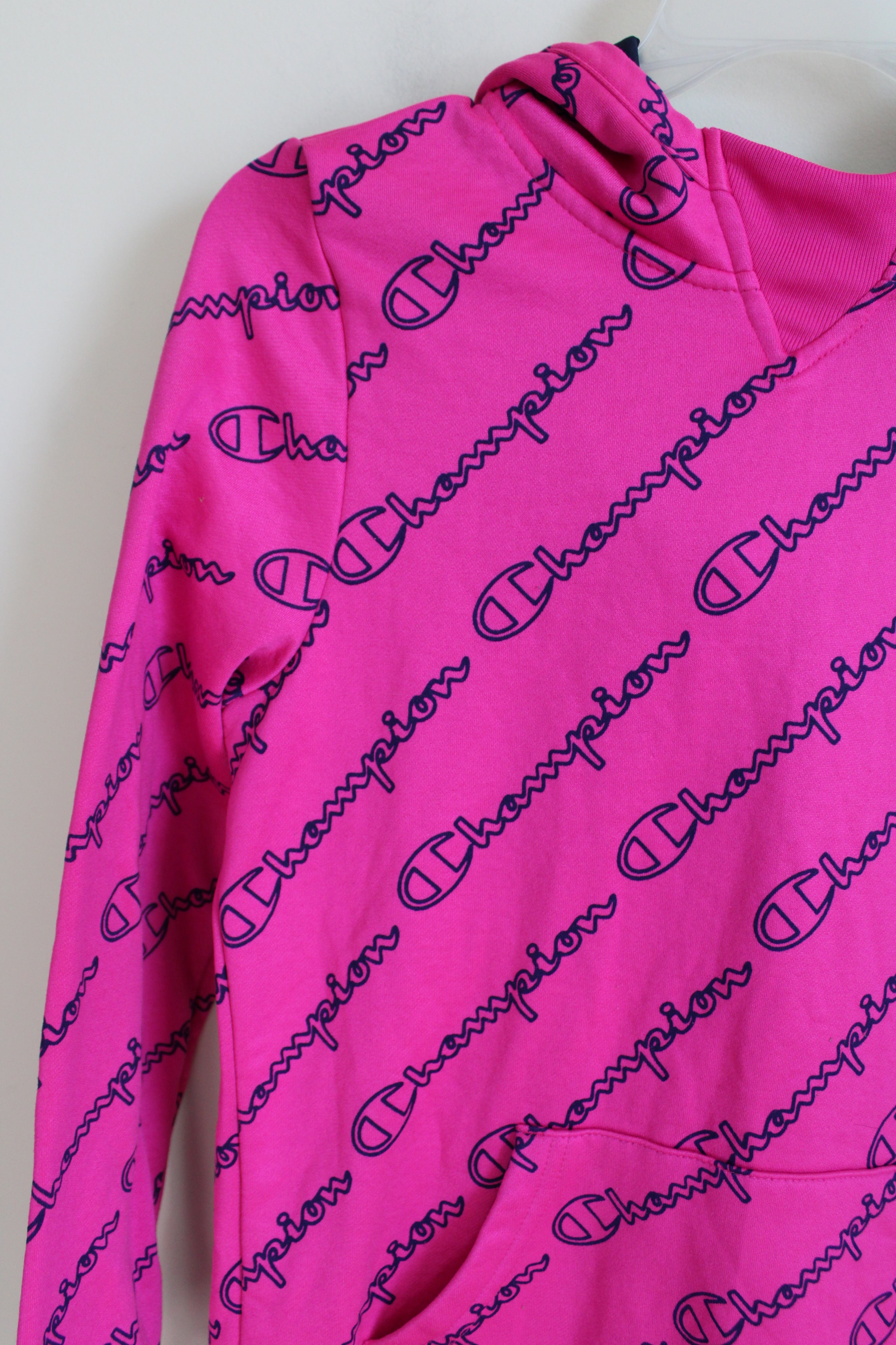 Champion Pink Logo Hoodie | 14/16