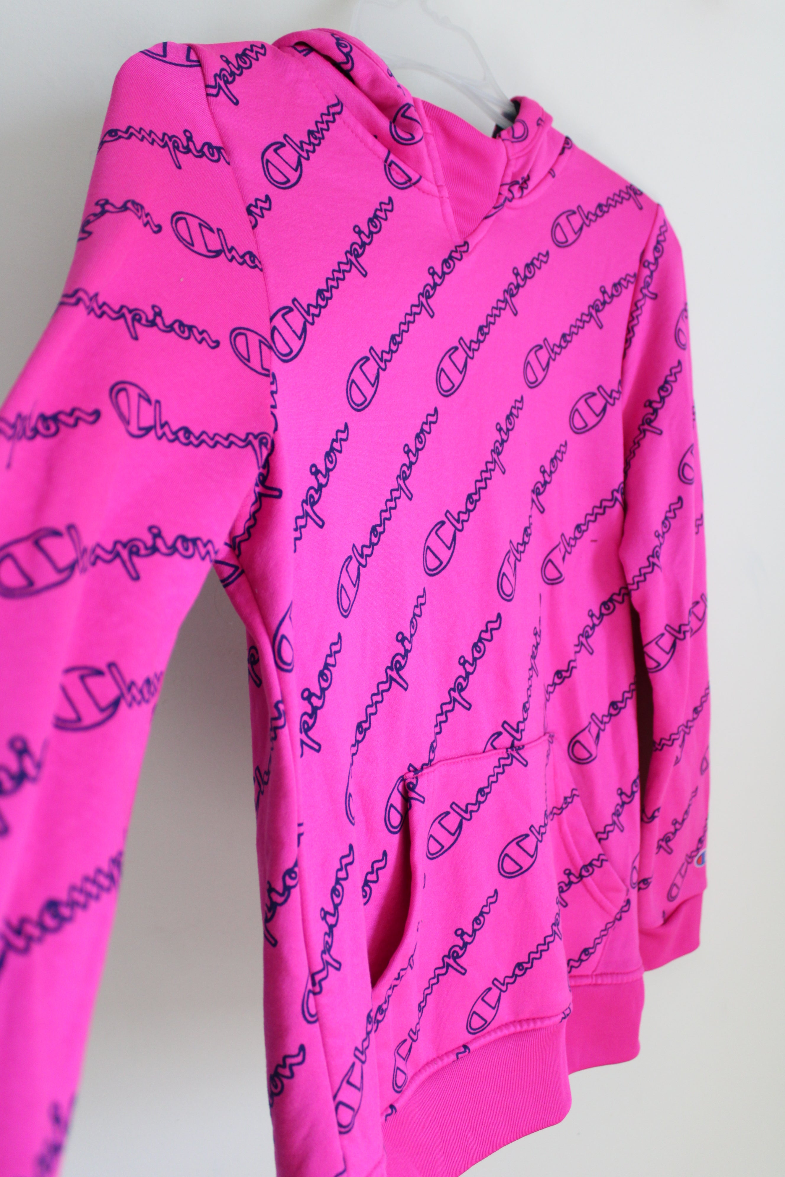 Champion Pink Logo Hoodie | 14/16