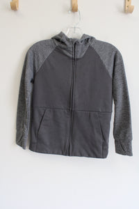 All In Motion Gray Fleece Lined Zip Up Hoodie | Youth M (10/12)