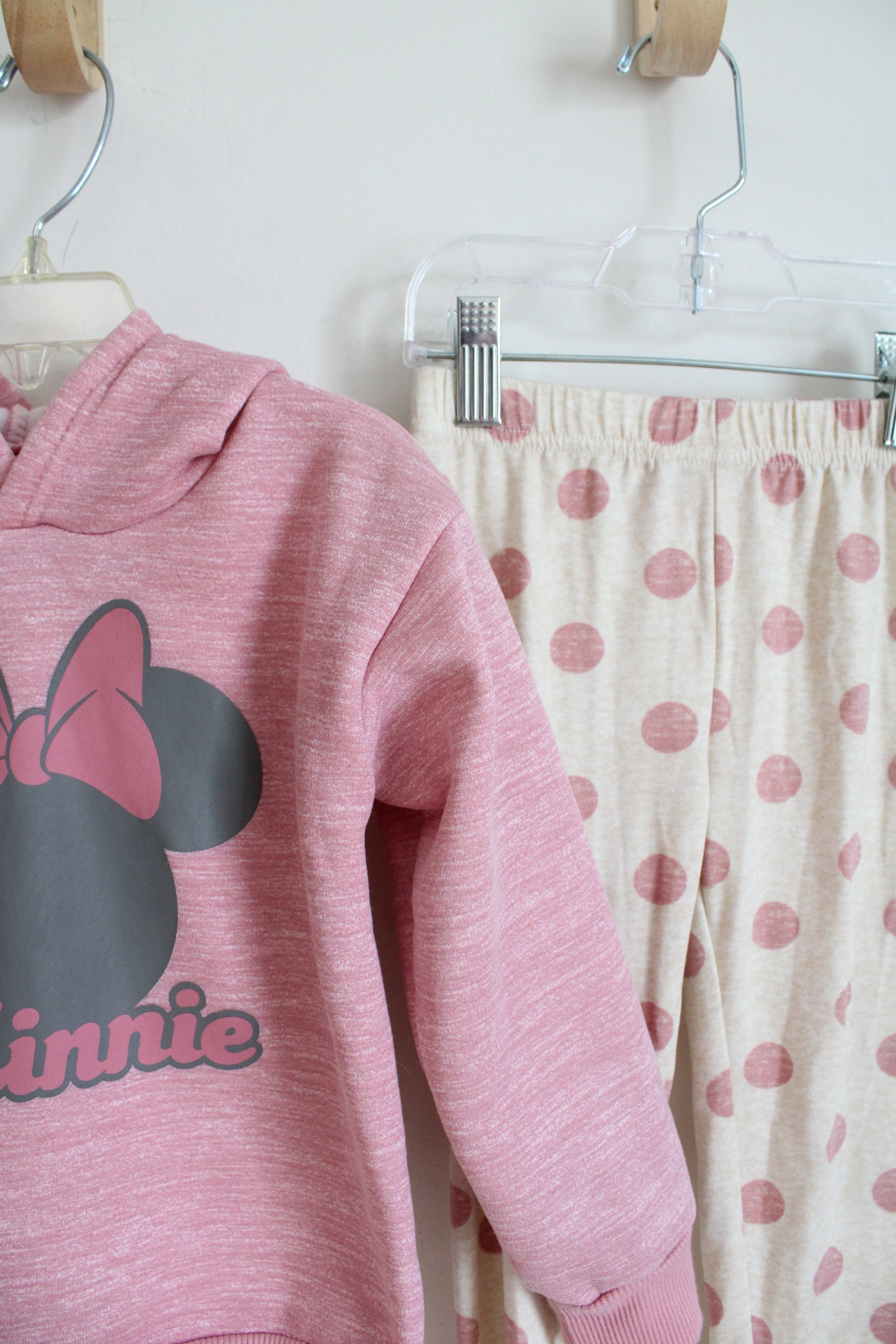 Disney Junior Minnie Pink Hoodie & Polka Dot Legging Set | 4T