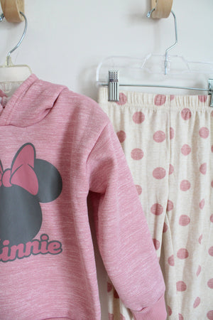 Disney Junior Minnie Pink Hoodie & Polka Dot Legging Set | 4T