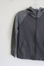 All In Motion Gray Fleece Lined Zip Up Hoodie | Youth M (10/12)