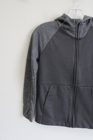 All In Motion Gray Fleece Lined Zip Up Hoodie | Youth M (10/12)