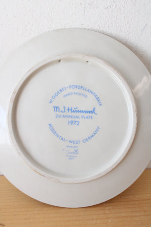 Goebel M.J. Hummel 1972 Boy With Horn 2nd Annual Decorative Plate