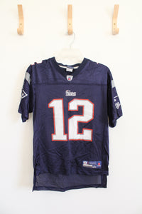 NFL Reebok New England Patriot #12 Brady Jersey | Youth L (14/16)