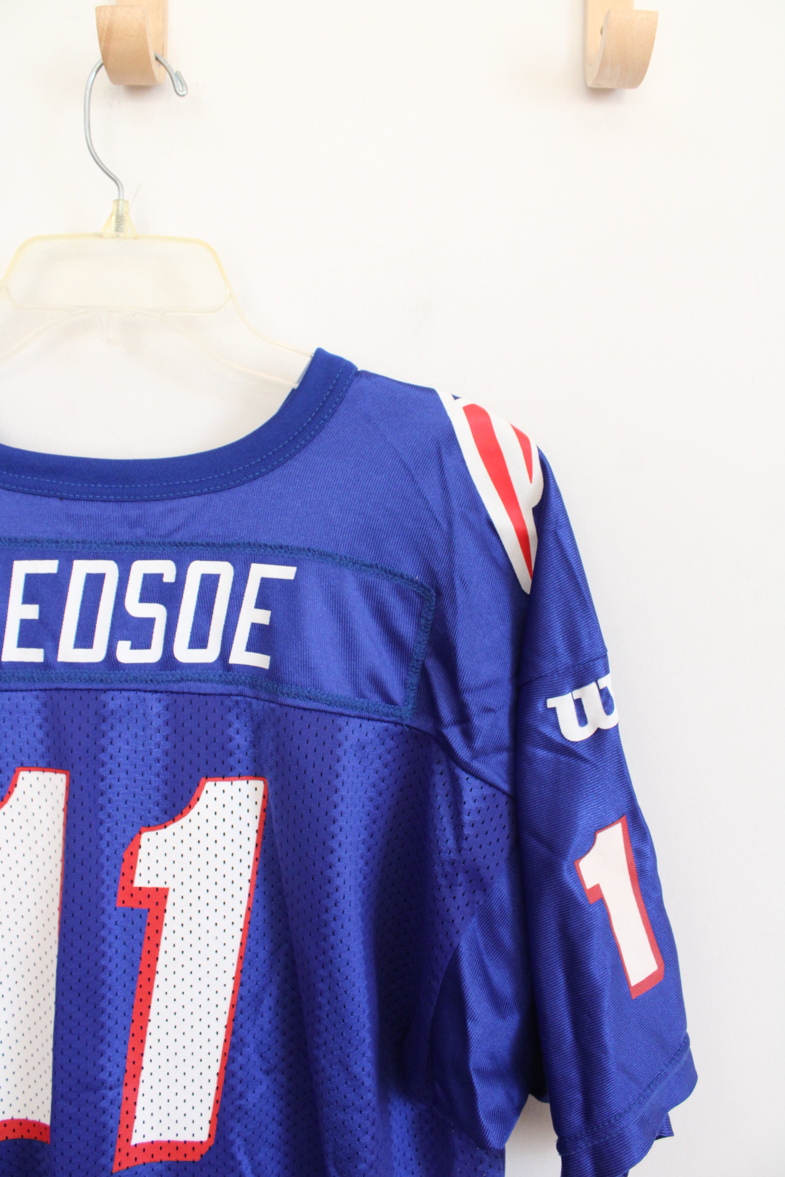 Wilson New England Patriots #11 Bledsoe Jersey | Youth XL (18/20)