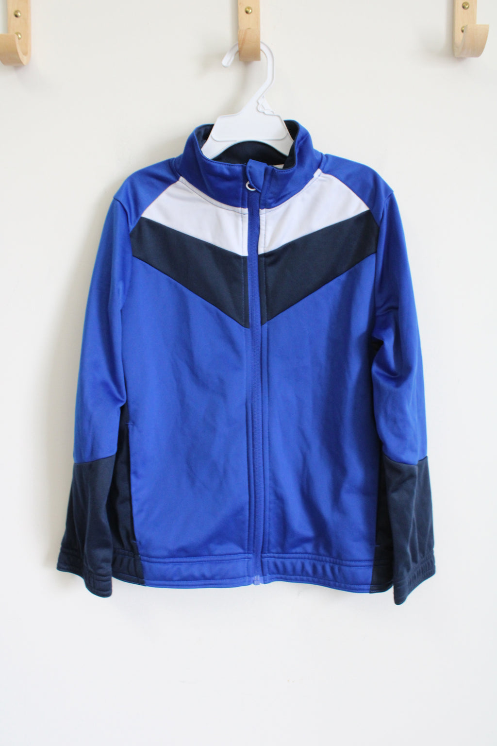 Athletic Works Blue Zip Up Lightweight Jacket | Youth M (8)