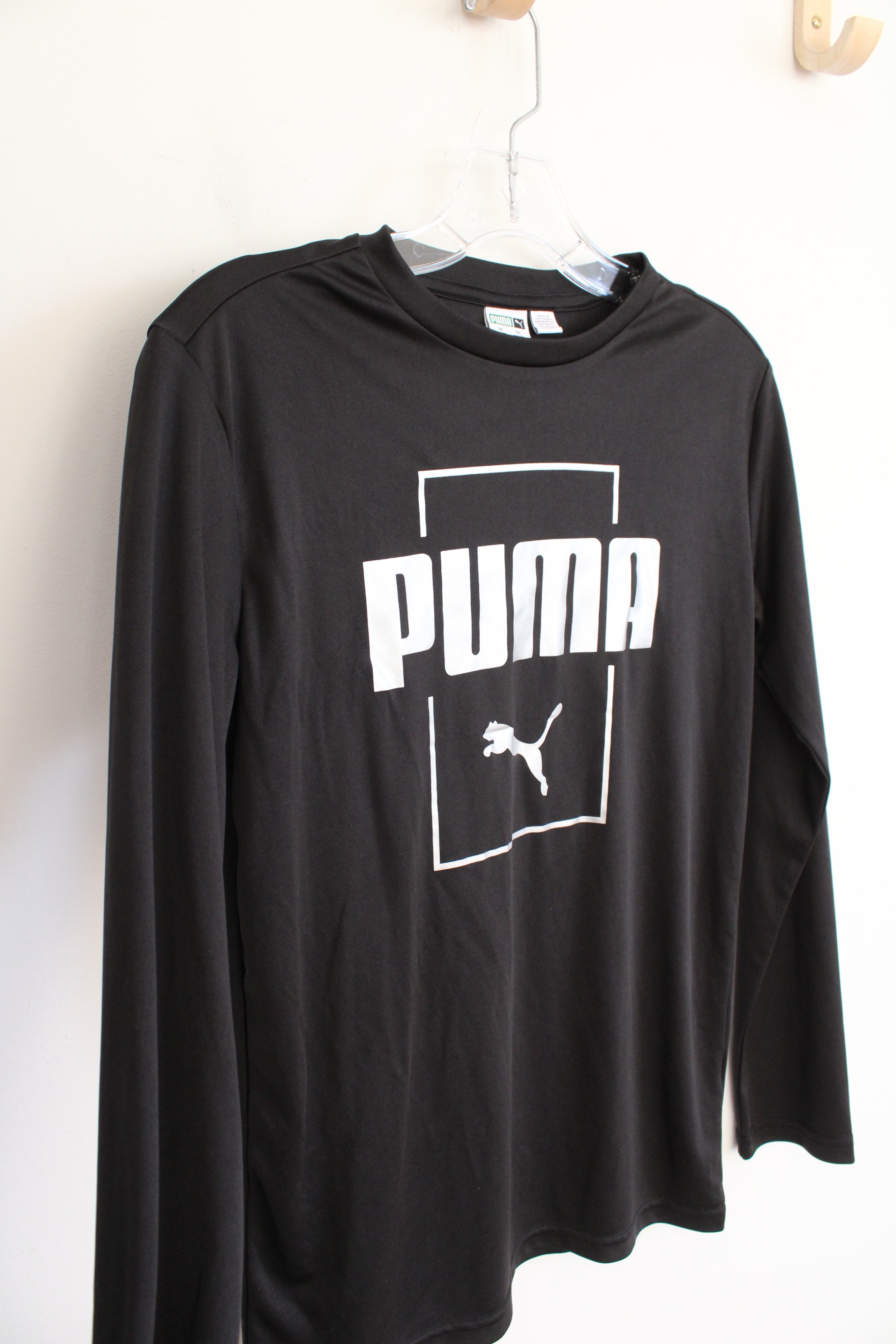 Puma Black Long Sleeved Shirt | Youth L (14/16)