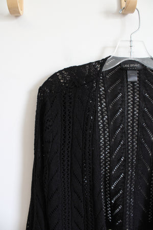 Lane Bryant Black Crocheted Shrug | 14/16W