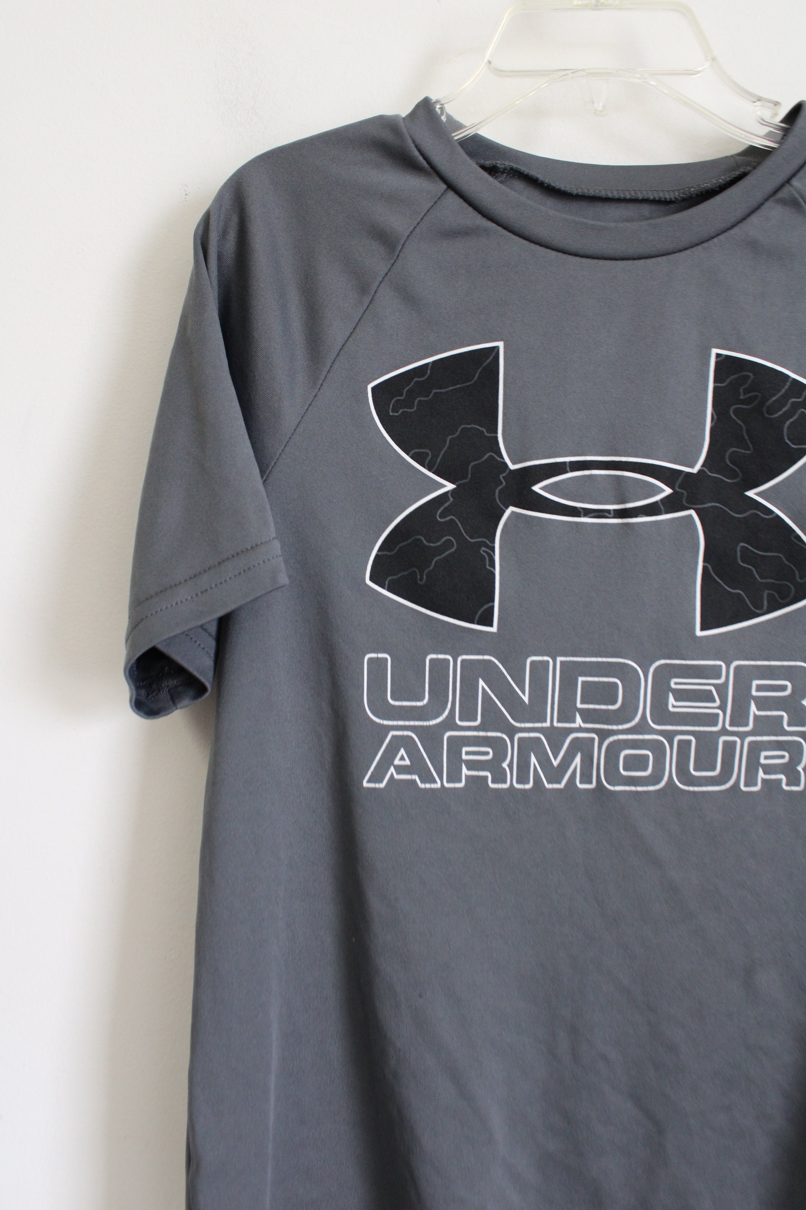 Under Armour Gray Logo Shirt | Youth S (7/8)
