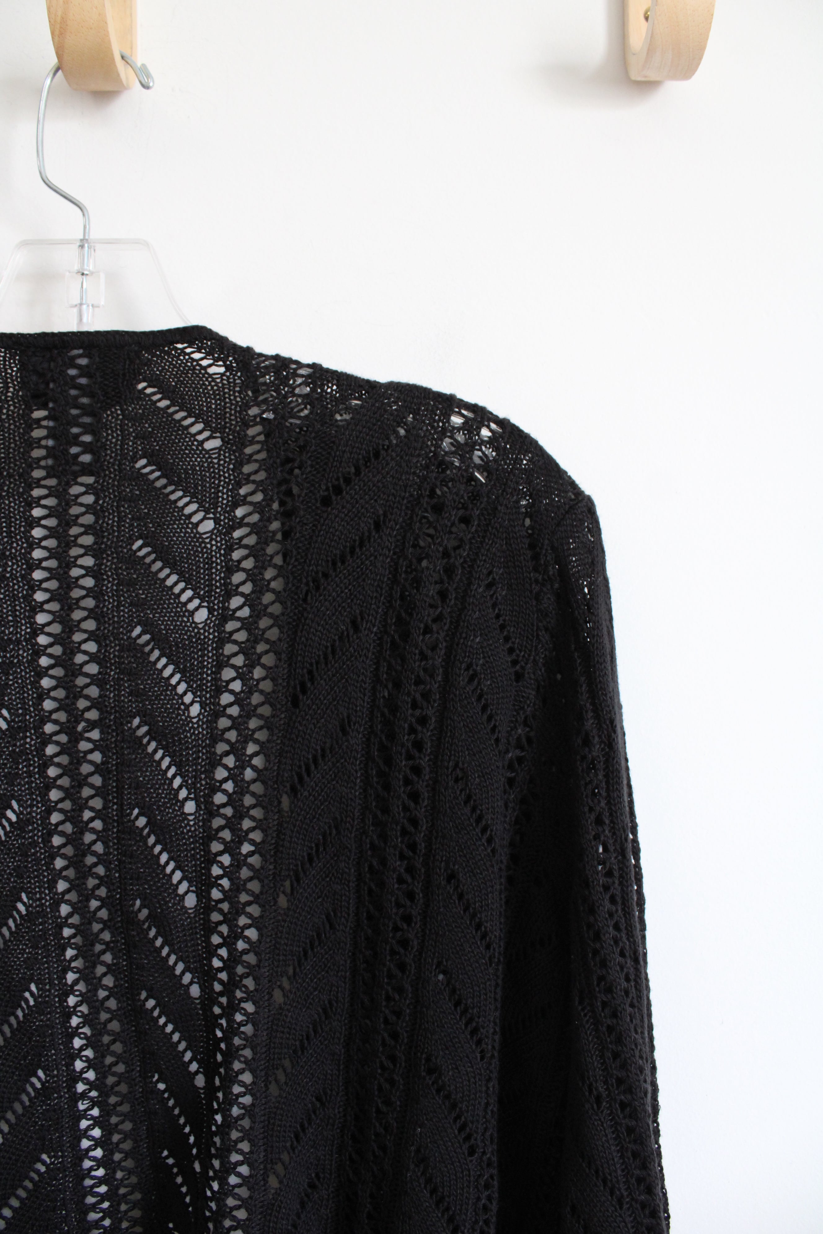 Lane Bryant Black Crocheted Shrug | 14/16W