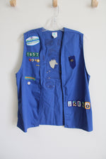 Vintage Blue Cadette Girl Scout Vest | L