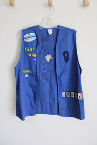 Vintage Blue Cadette Girl Scout Vest | L