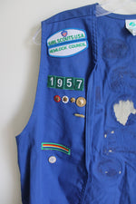 Vintage Blue Cadette Girl Scout Vest | L