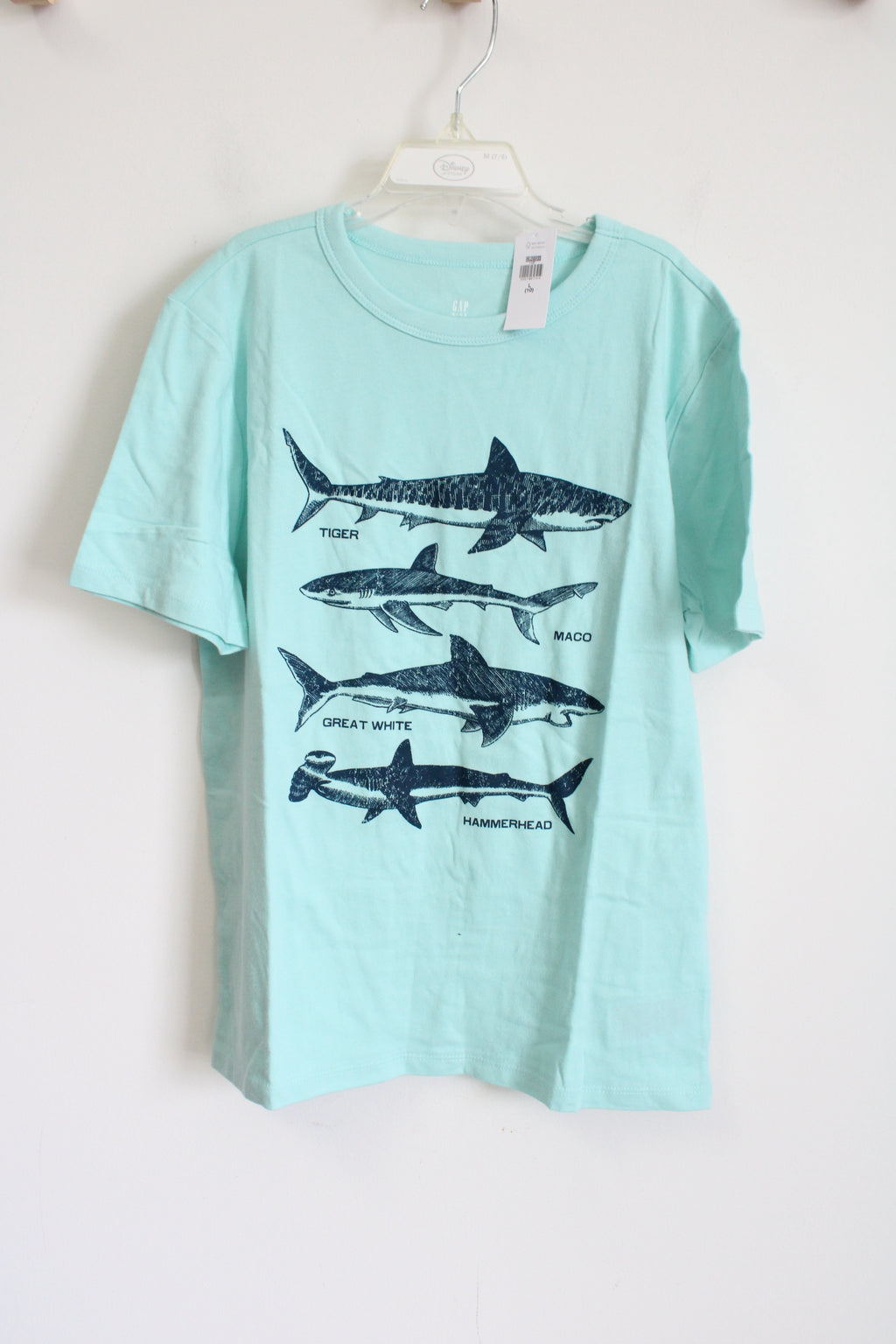 NEW Gap Kids Light Blue Shark Shirt | Youth L (10)