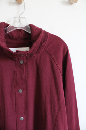 Sonoma Maroon Fleece Lined Jacket | 3X