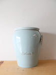 Allure Home Creation Co. Blue "Believe" Coastal Charms Ceramic Wastebasket