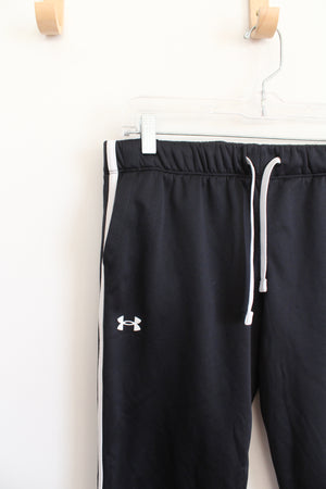 Under Armour Black & White Jogger Sweatpants | Youth L (14/16)