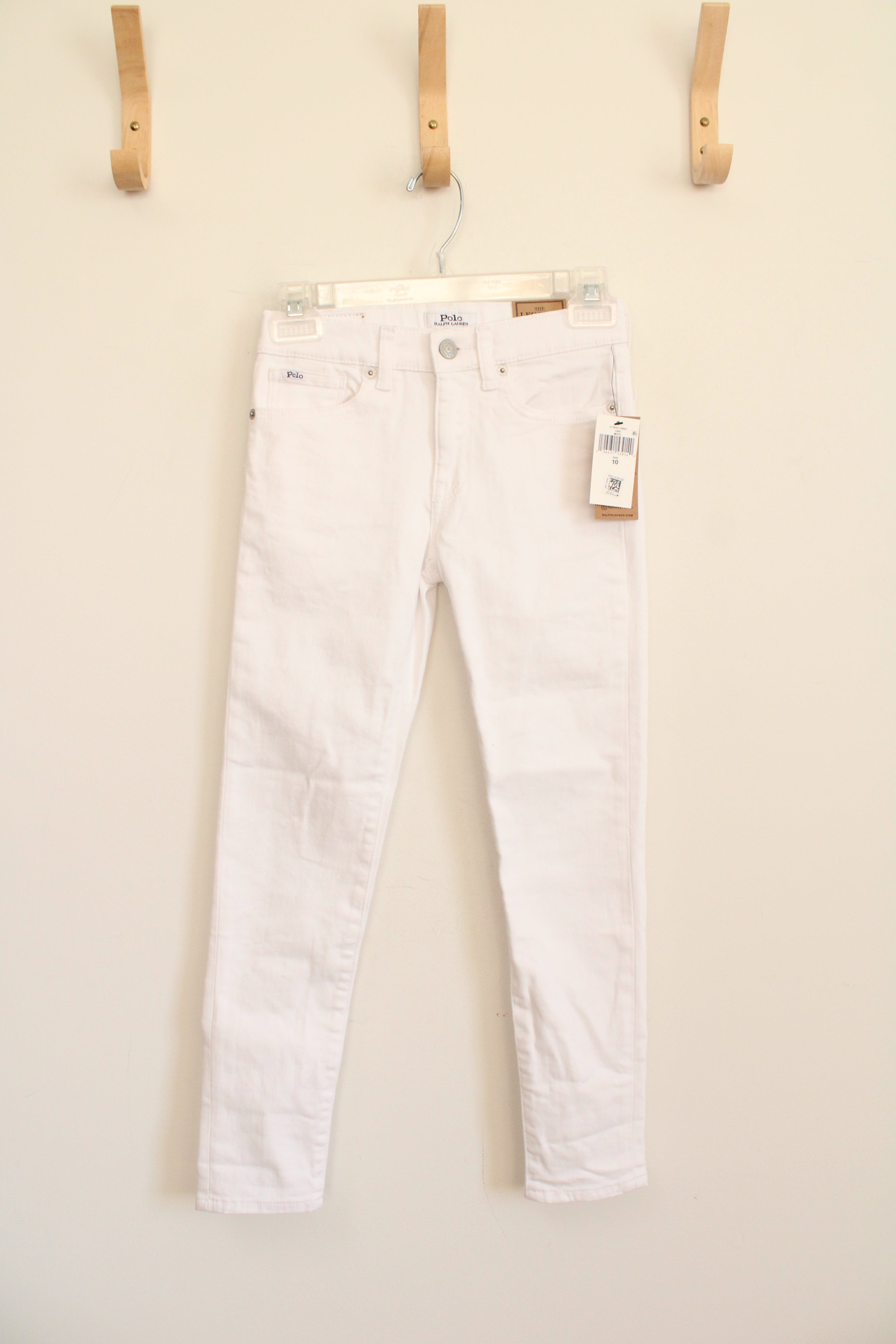 NEW Polo Ralph Lauren Super Stretch White The Legging Jeans | Youth 10