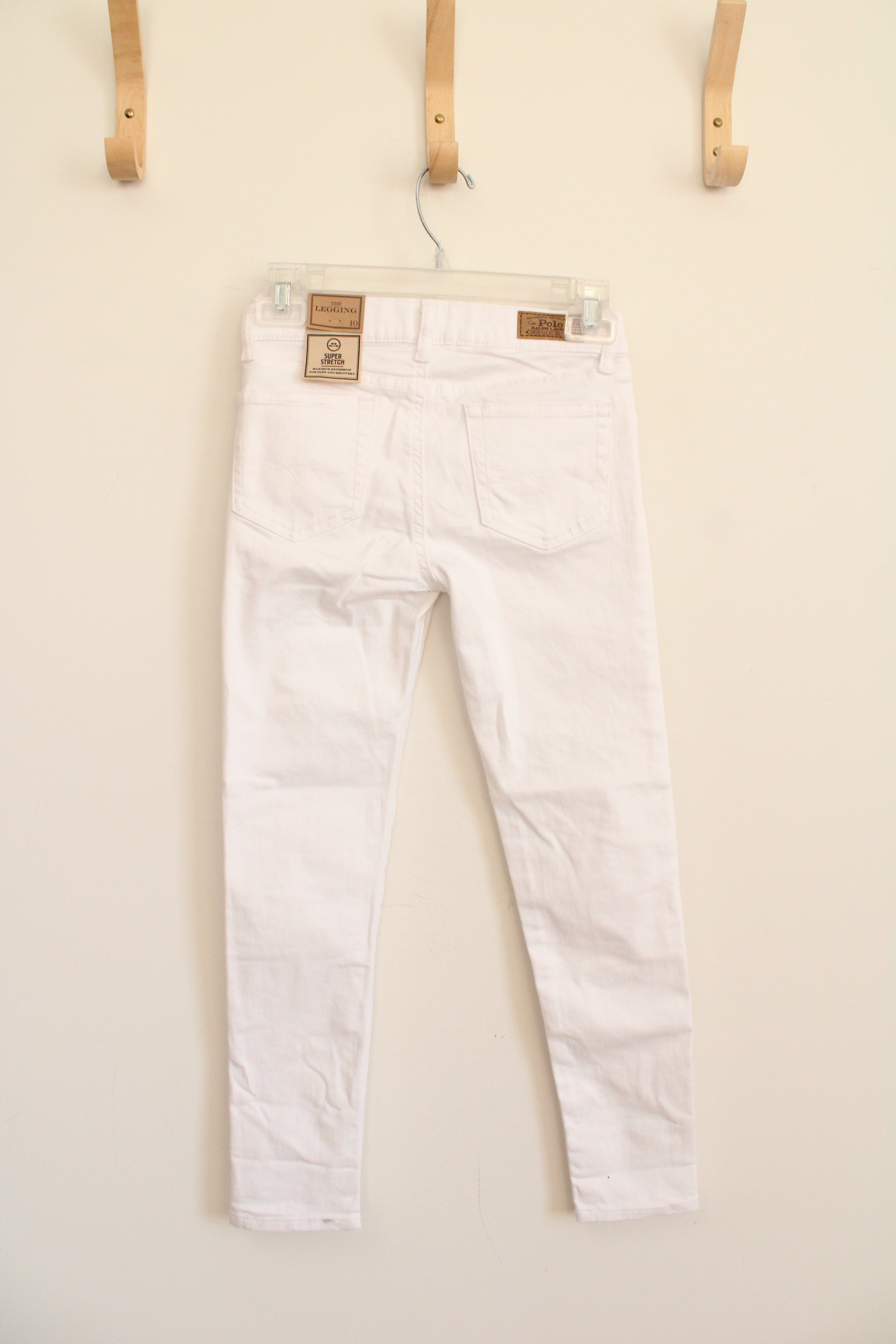 NEW Polo Ralph Lauren Super Stretch White The Legging Jeans | Youth 10