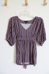 Banana Republic Purple Patterned Top | XS