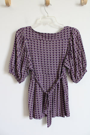 Banana Republic Purple Patterned Top | XS