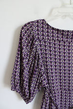 Banana Republic Purple Patterned Top | XS