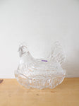Marquis Waterford Crystal Clear Glass Hen On A Nest Covered Dish