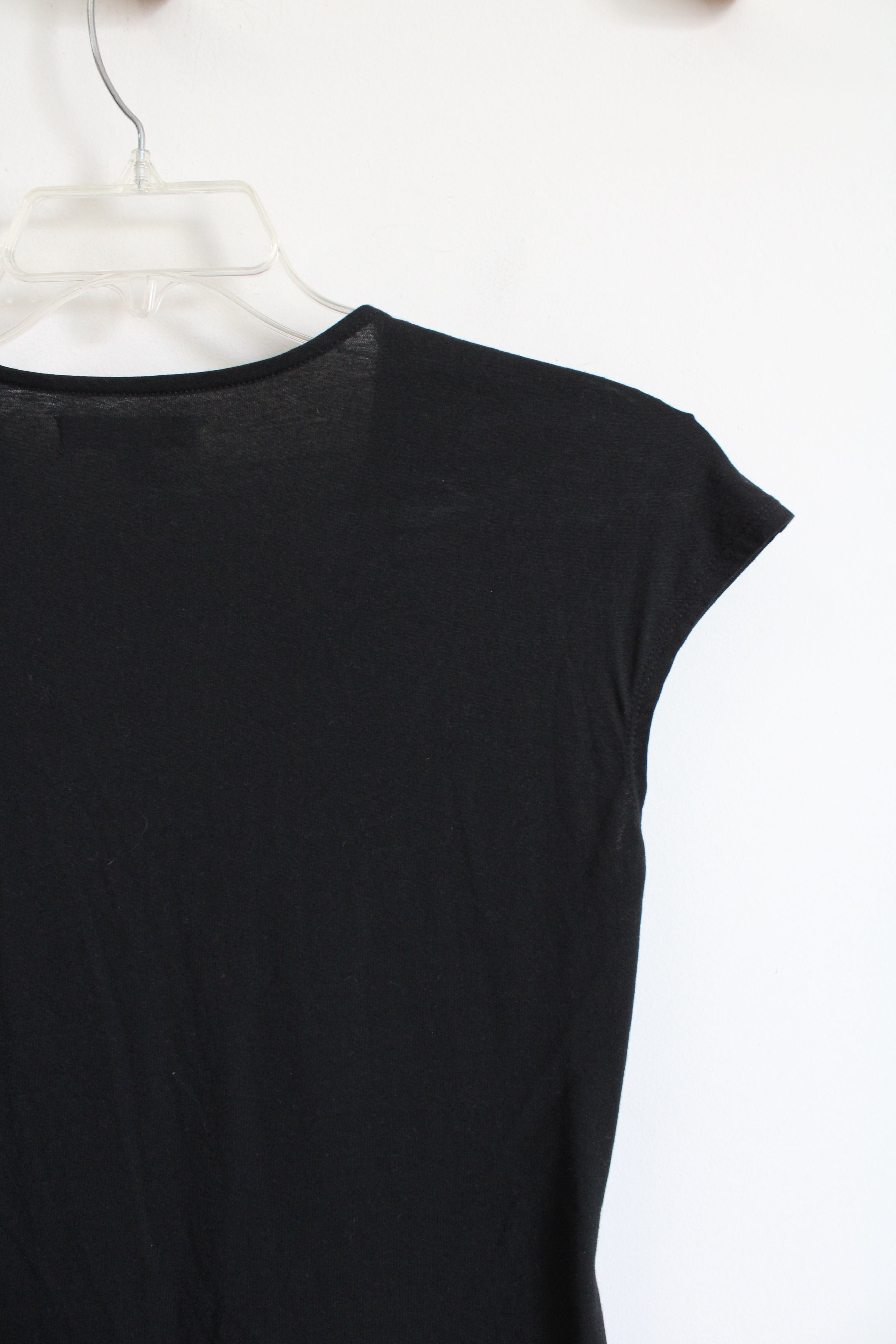 Banana Republic Black Jeweled Scoop Neck Top | S