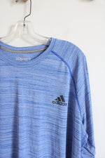 Adidas Ultimate Tee Blue Long Sleeved Athletic Shirt | 2XL