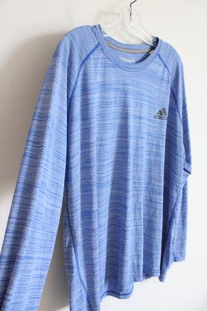 Adidas Ultimate Tee Blue Long Sleeved Athletic Shirt | 2XL