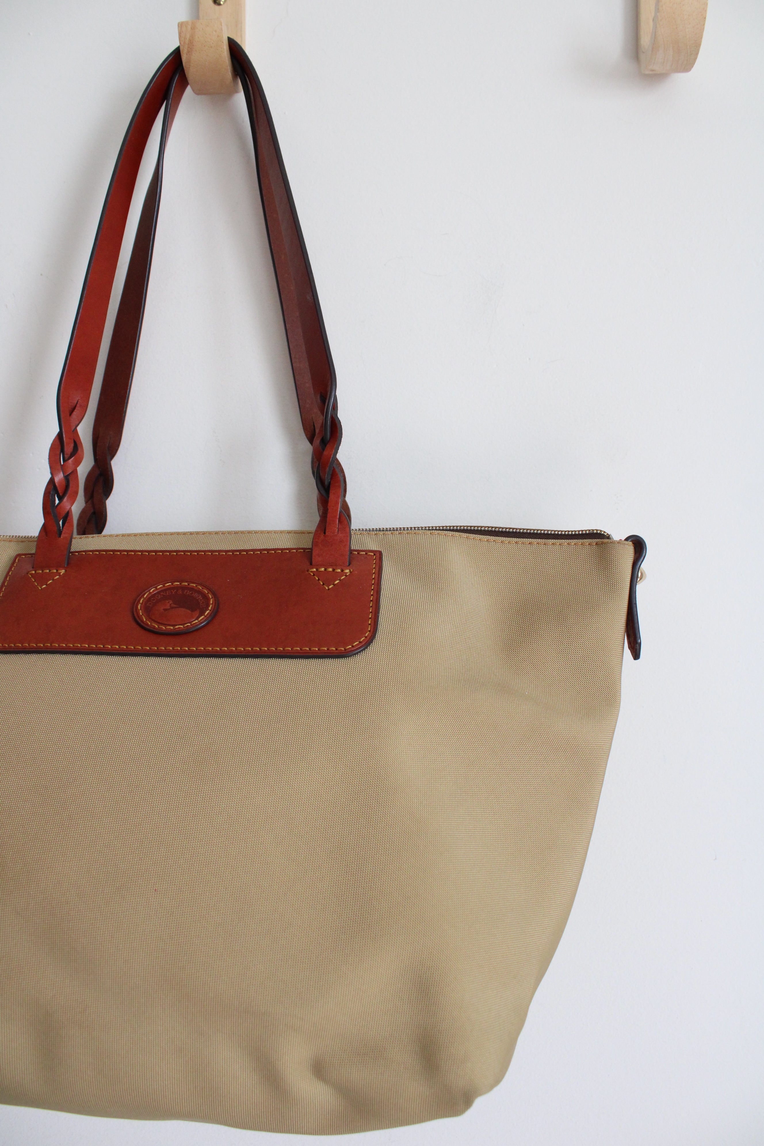 Dooney & Bourke Nylon Shopper Tan Tote Purse