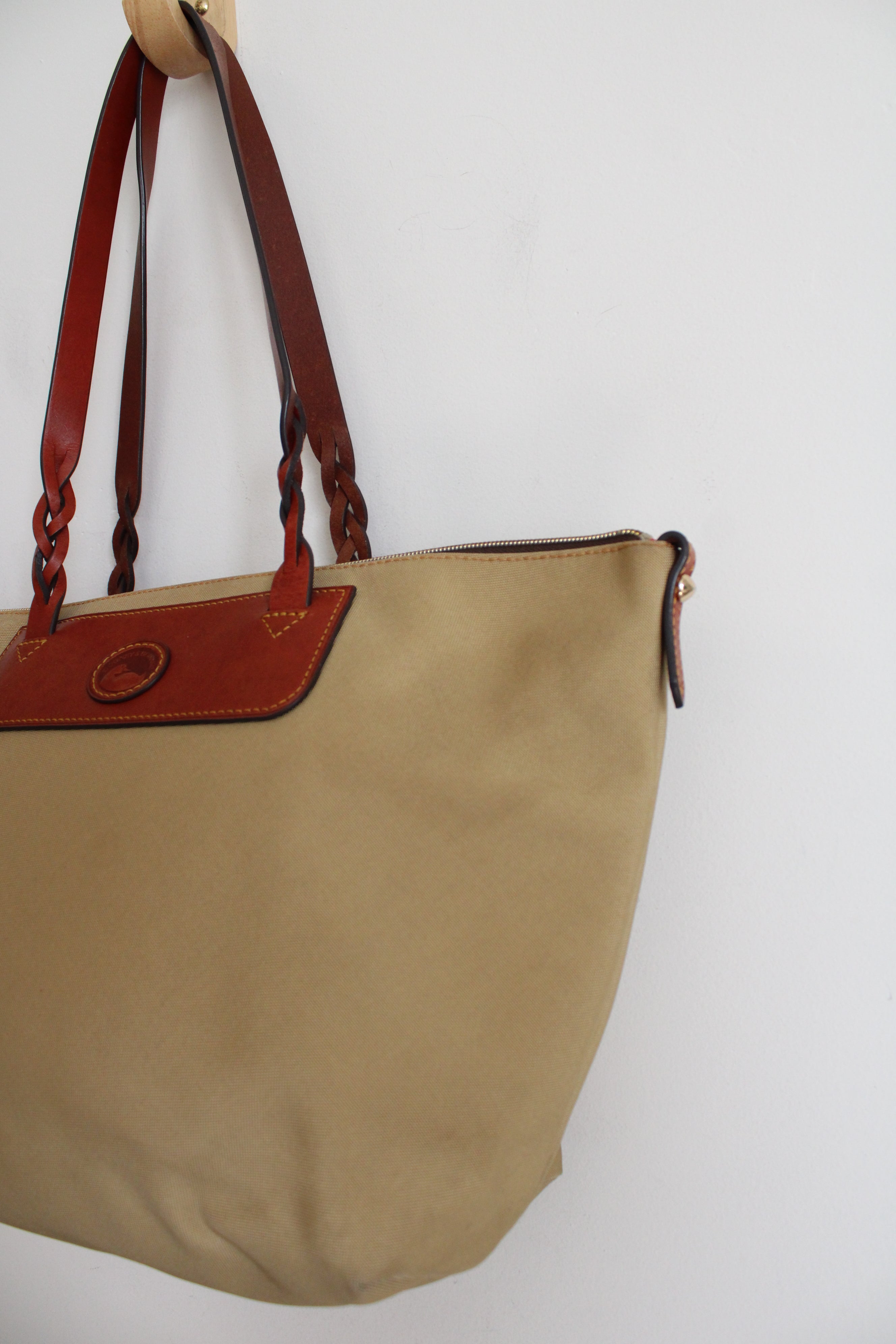 Dooney & Bourke Nylon Shopper Tan Tote Purse