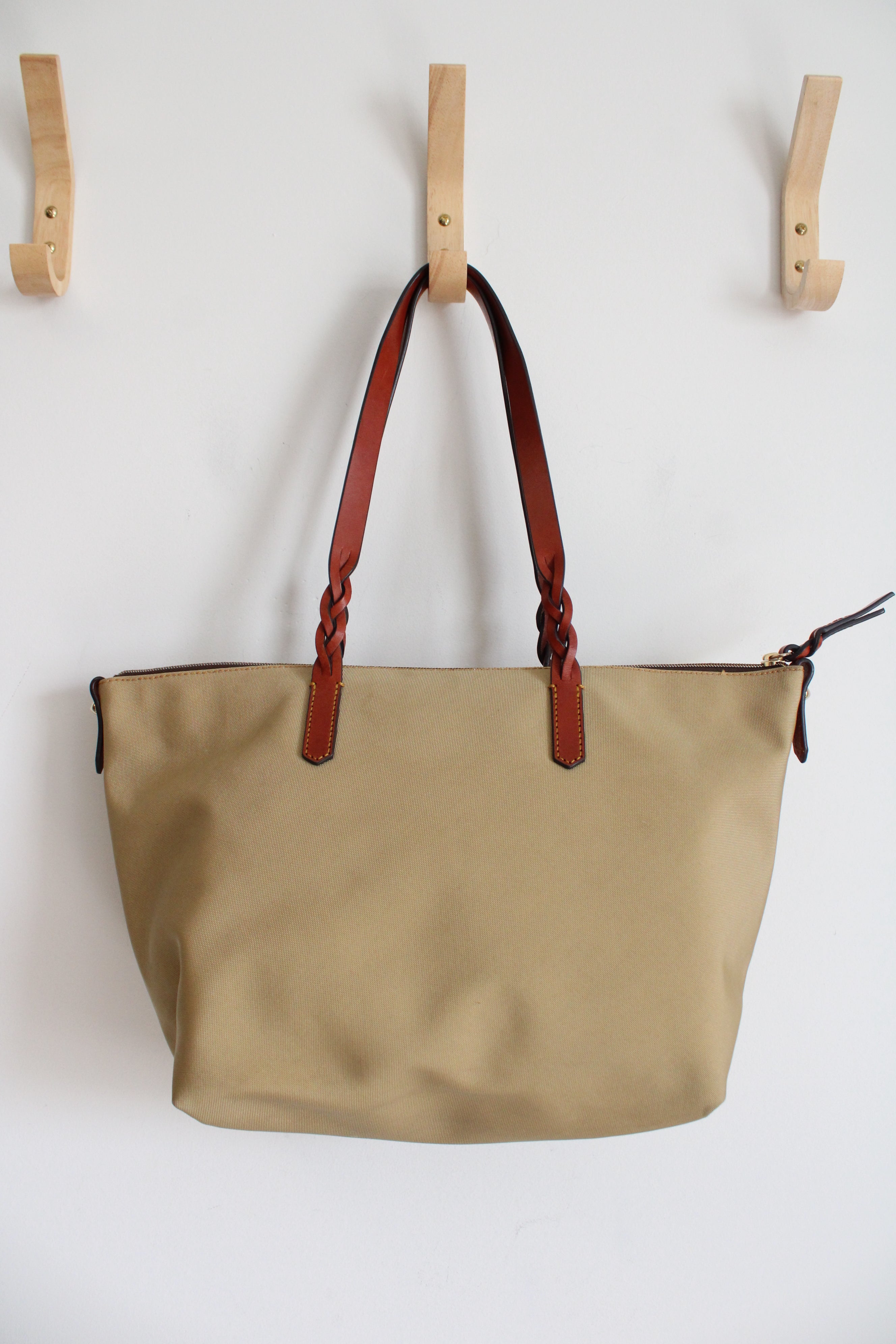 Dooney & Bourke Nylon Shopper Tan Tote Purse