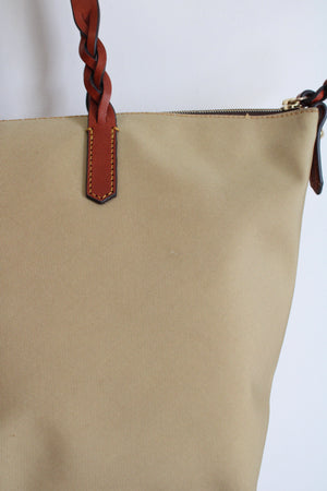 Dooney & Bourke Nylon Shopper Tan Tote Purse