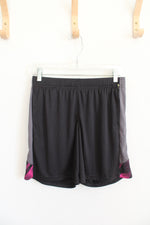 NEW All In Motion Black Gray & Pink Athletic Shorts | Youth XL (14)