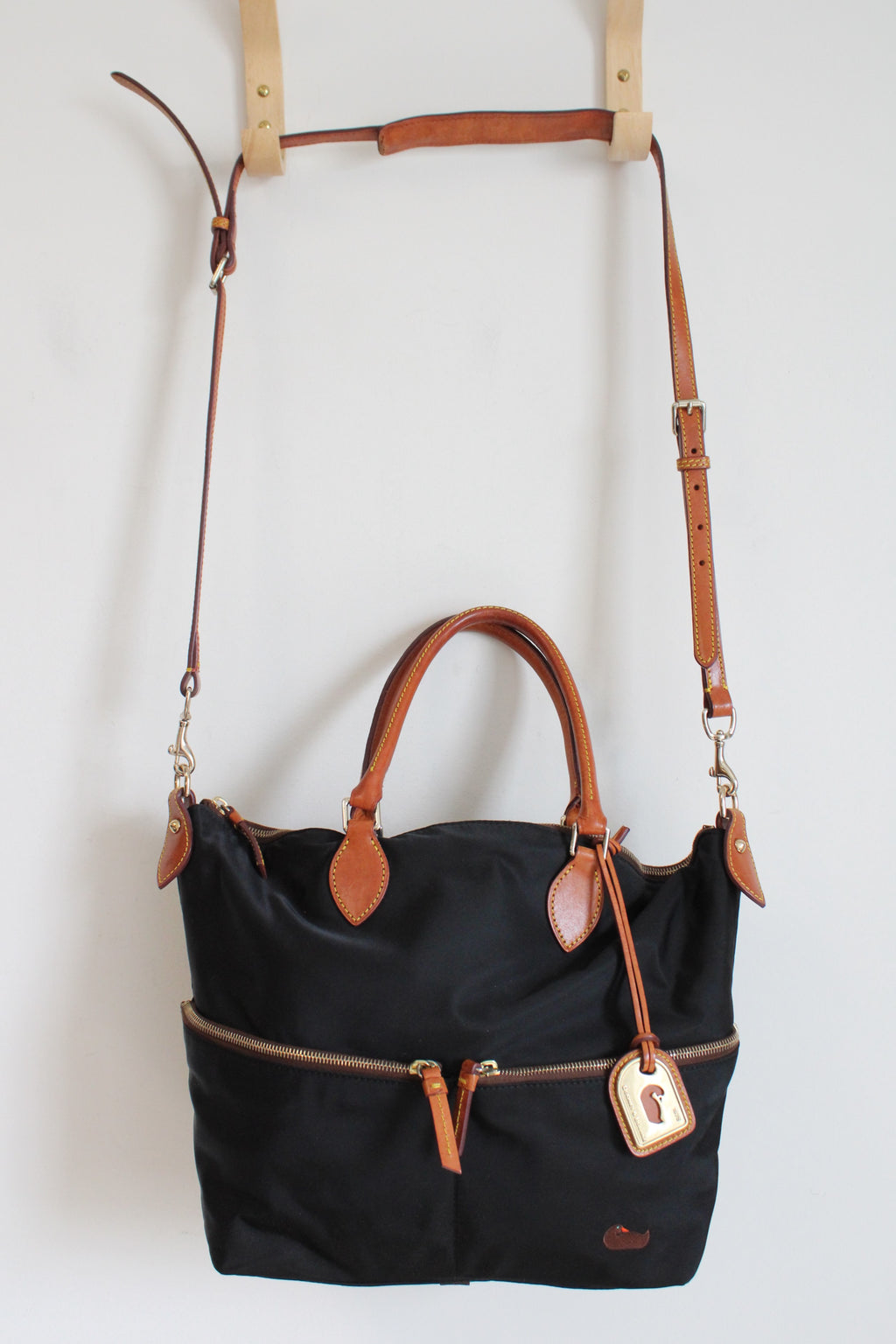 Dooney & Bourke Black Nylon Vanessa Bag Purse