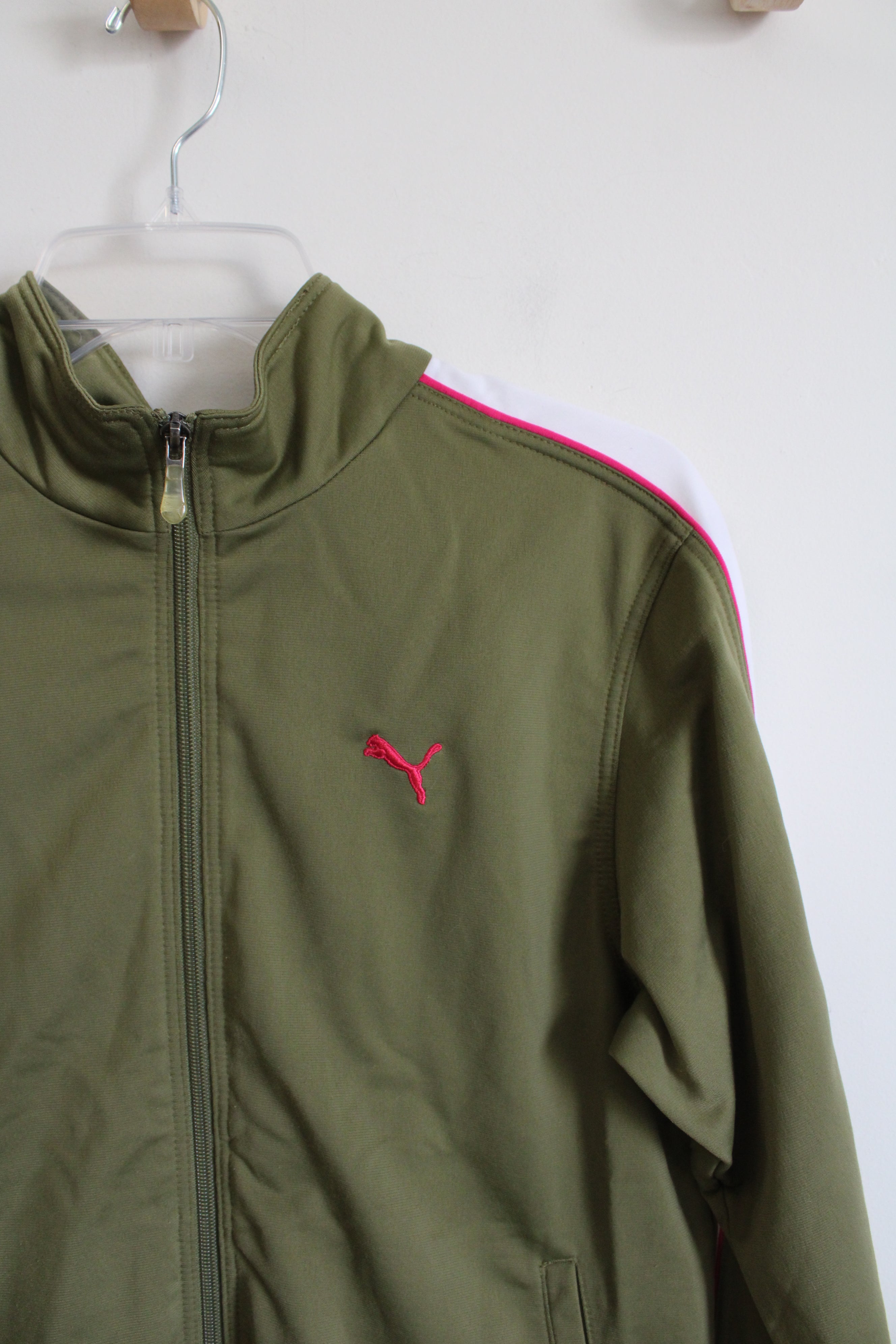 Puma Olive Green Zip-Up Jacket | L