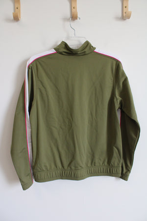 Olive green puma jacket best sale