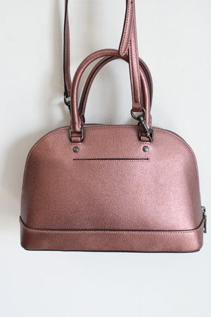 Coach Mini Sierra Metallic Dark Rose Corssbody Purse