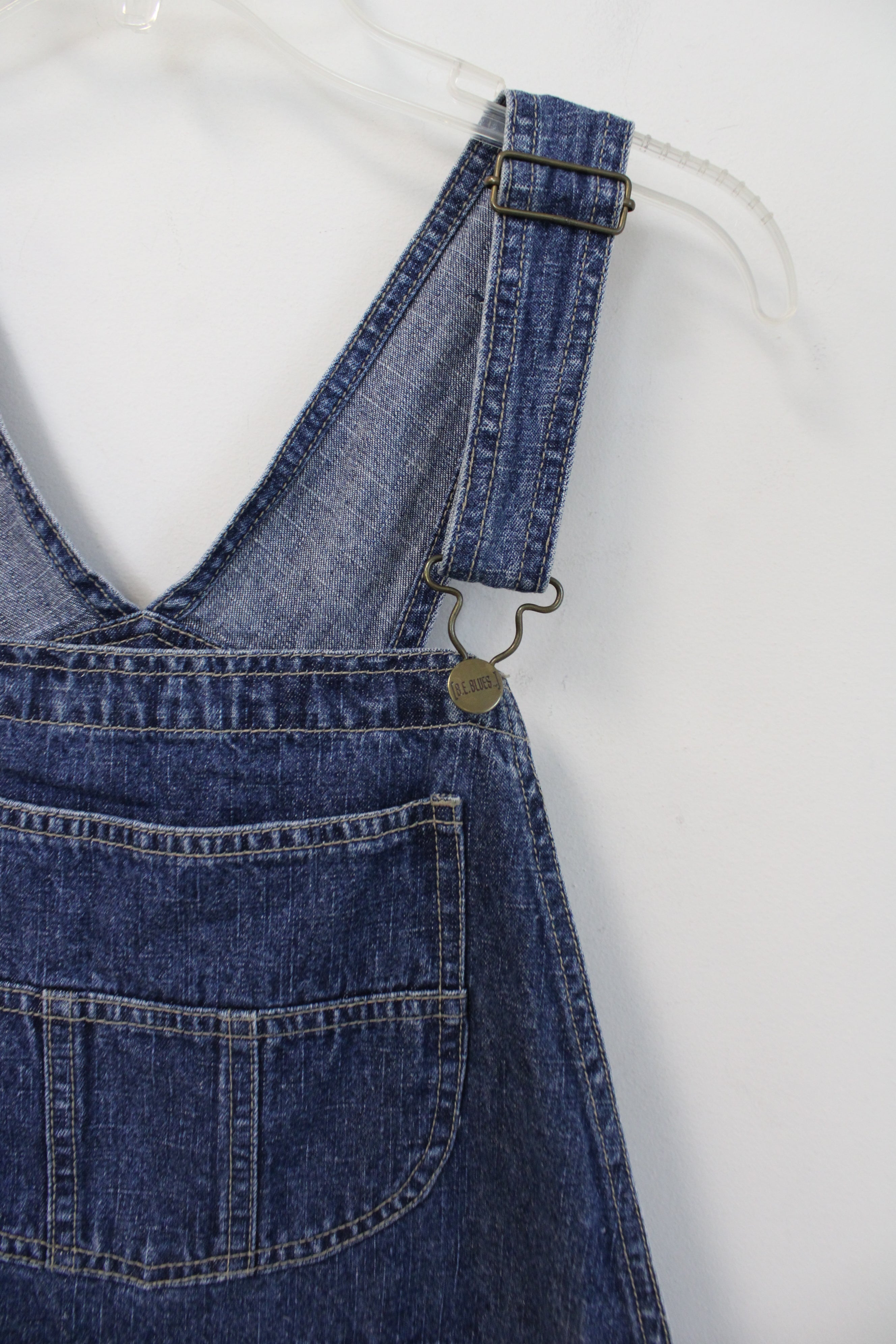 B.E. Blues Denim Overall Shorts | M