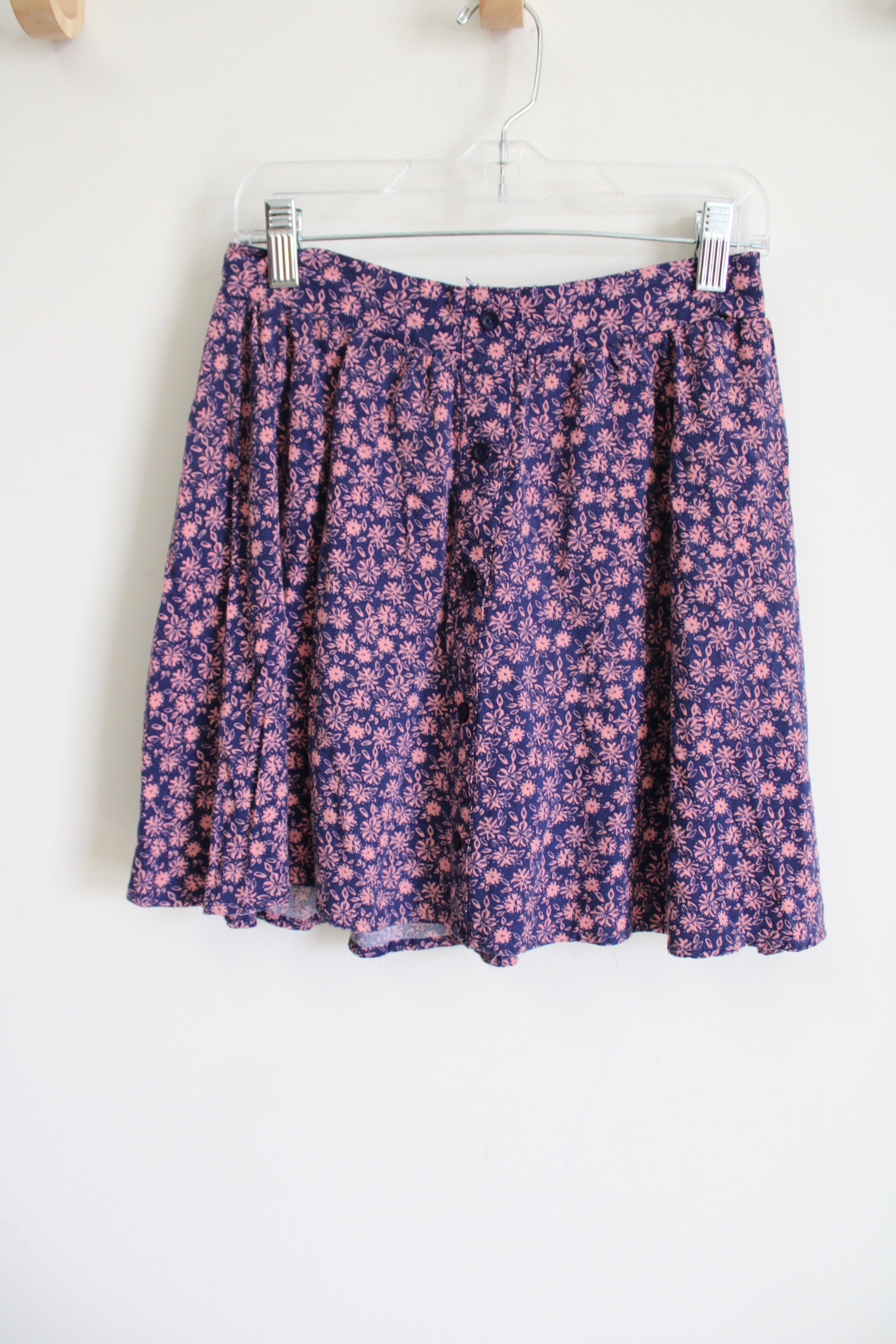 Charlotte Russe Blue Pink Floral Skirt | M