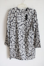 NEW Theory Cepeda Gray Multi Leopard Print Silk Dress | 6