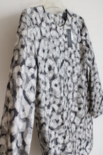 NEW Theory Cepeda Gray Multi Leopard Print Silk Dress | 6