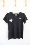 Under Armour #3 Black Soccer Semi-Fitted V-Neck Shirt | M