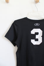 Under Armour #3 Black Soccer Semi-Fitted V-Neck Shirt | M