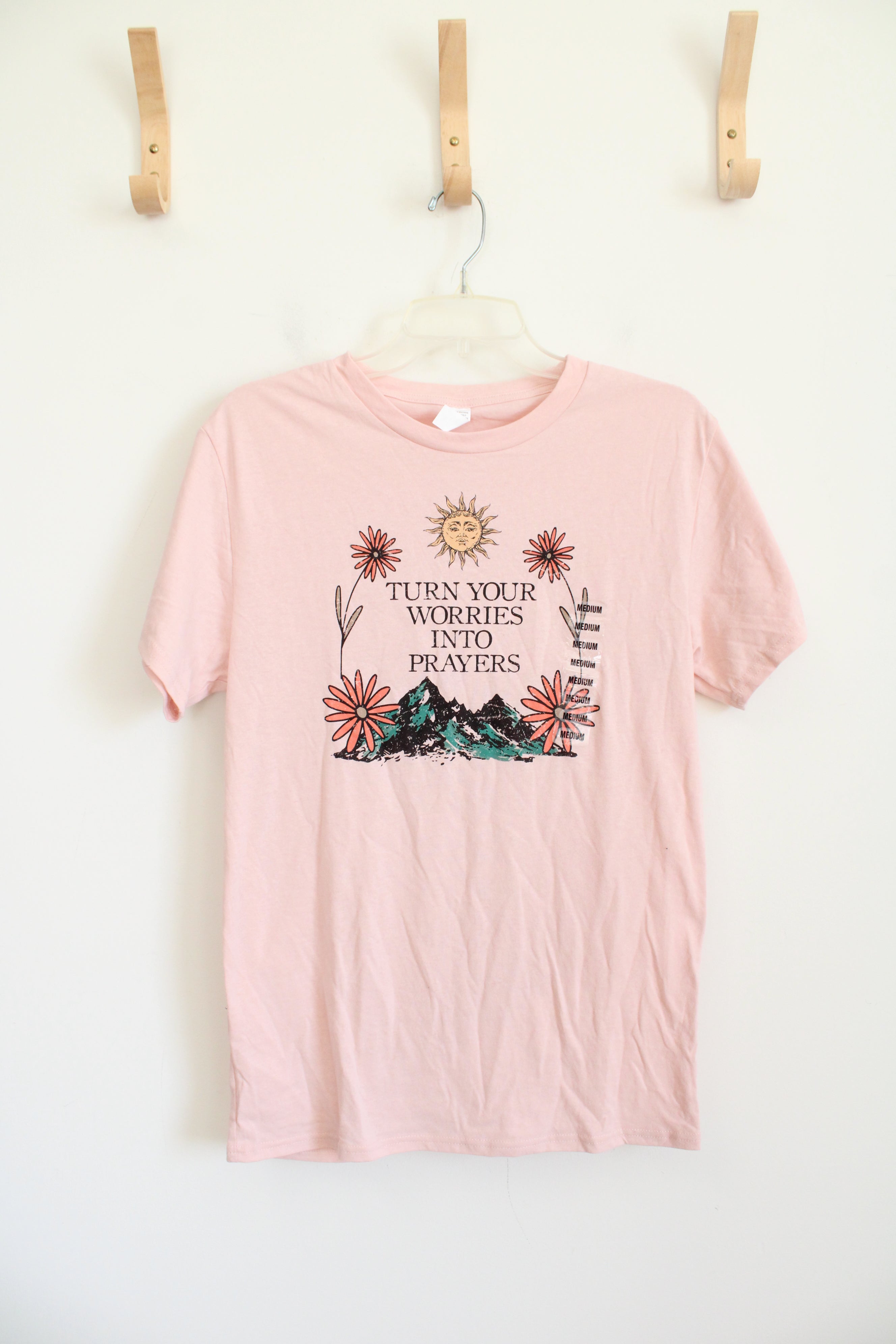 NEW Light Pink "Turn Your Worries Into Prayers" Top | M