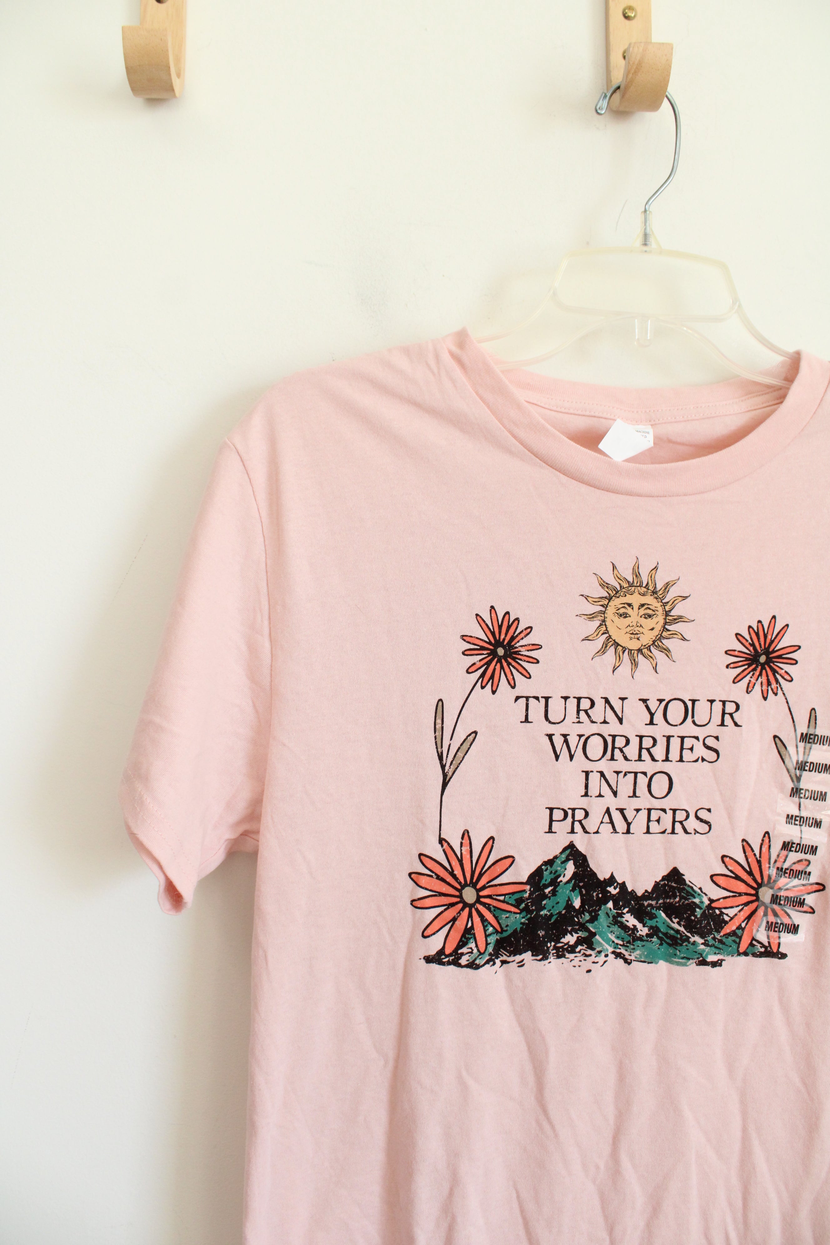 NEW Light Pink "Turn Your Worries Into Prayers" Top | M