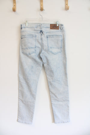 Jeanus Light Wash Moto Jeans | 33X28