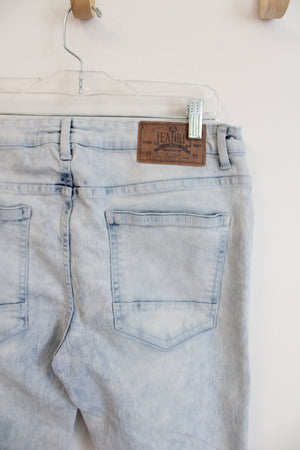 Jeanus Light Wash Moto Jeans | 33X28